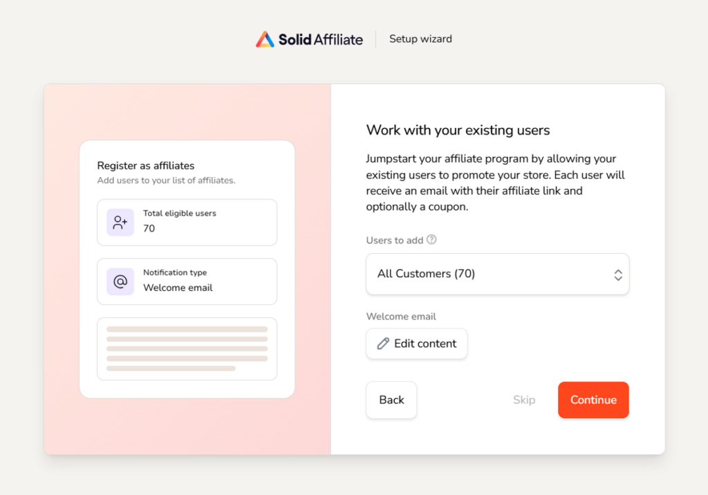 solid affiliate invite existing users