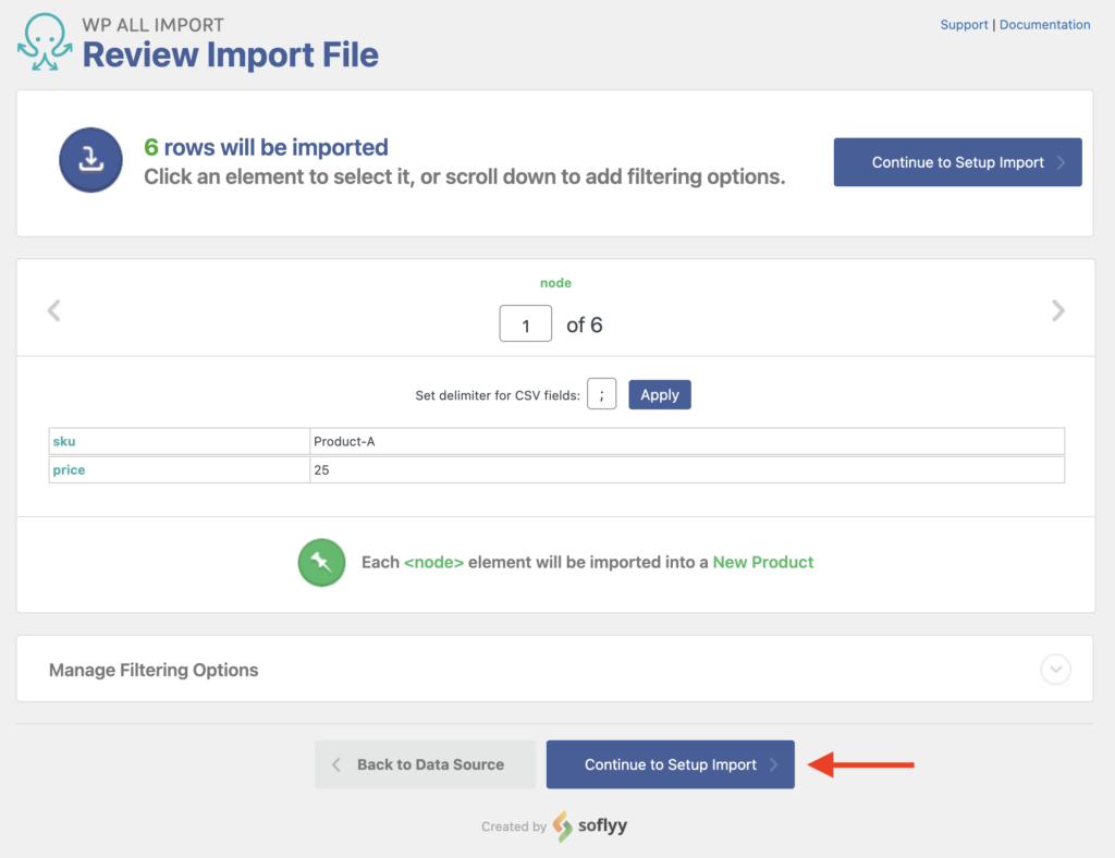 Updating Prices Review the Import File